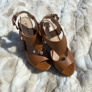 G by Guess Tan Wedges Size 5.5